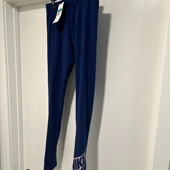 NIKE BLUE AND PINK TIGHT FIT JOGGERS - Picture 2 of 6